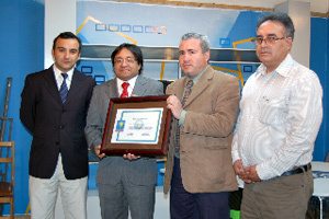 Calama TV's Executive Director Victor Tapia and others, Calama City, Nov 19, 2009