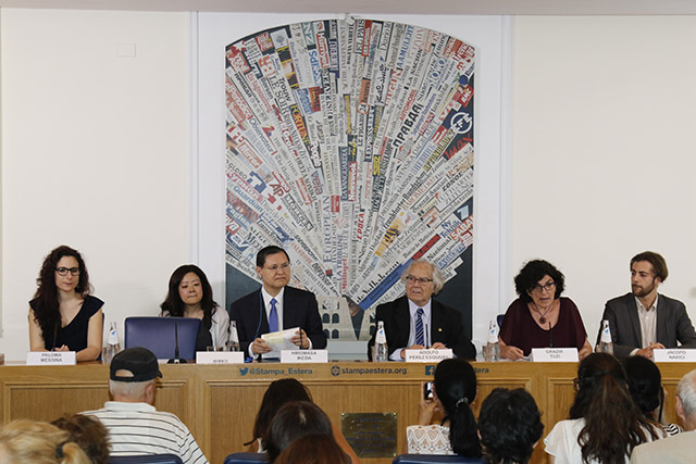 Esquivel Ikeda appeal presented at Rome’s Foreign Press Association